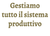 Gestiamo tutto il sistema produttivo