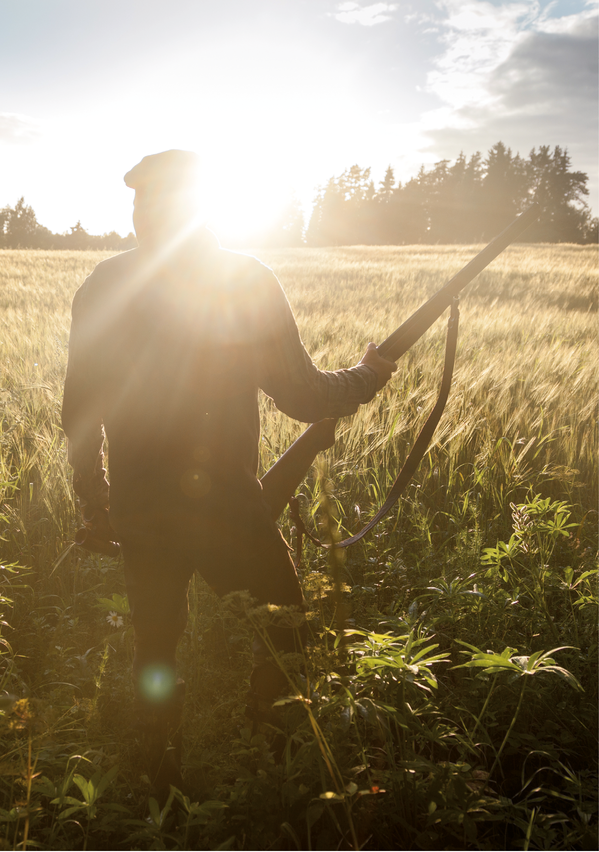 Side by side shotgun, gentleman hunting style. Shot in Norther Europe.