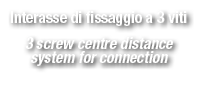 Interasse di fissaggio a 3 viti 3 screw centre distance system for connection