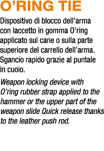 O’Ring Tie Dispositivo di blocco dell’arma con laccetto in gomma O’ring applicato sul cane o sulla parte superiore de...