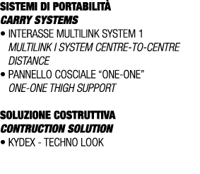 SISTEMI DI PORTABILIT CARRY SYSTEMS • Interasse Multilink System 1 Multilink I system centre to centre distance • Pa...
