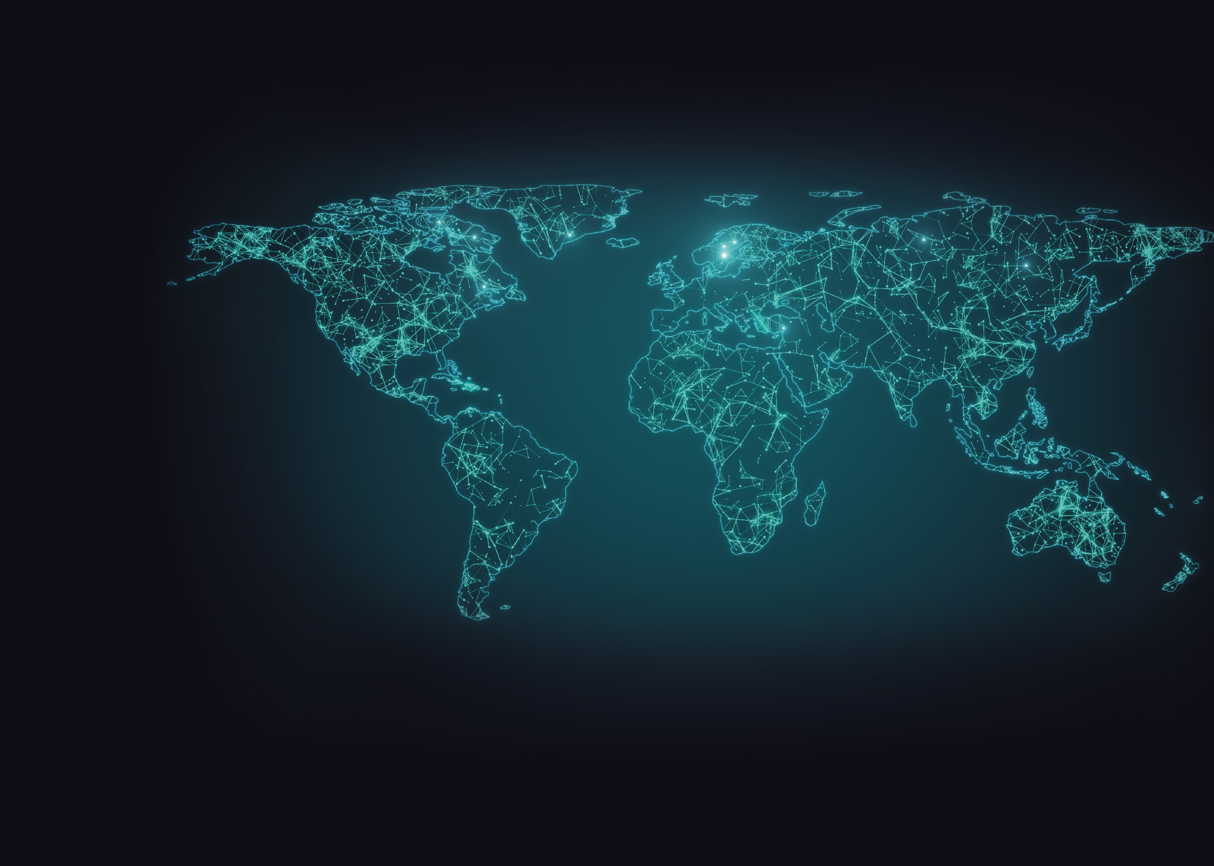 Creative glowing digital map background. Worldwide communication concept. 3D Rendering