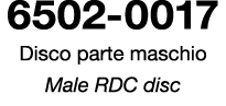 6502 0017 Disco parte maschio Male RDC disc