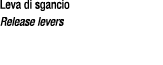 Leva di sgancio Release levers