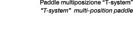 Paddle multiposizione “T system” “T system” multi position paddle