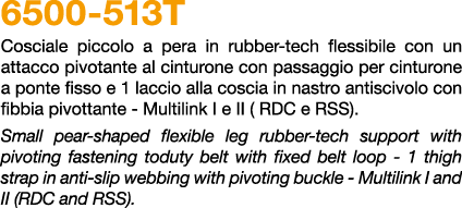 6500 513T Cosciale piccolo a pera in rubber tech flessibile con un attacco pivotante al cinturone con passaggio per c...