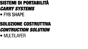 SISTEMI DI PORTABILIT CARRY SYSTEMS • FYB shape SOLUZIONE COSTRUTTIVA CONTRUCTION SOLUTION • MULTILAYER